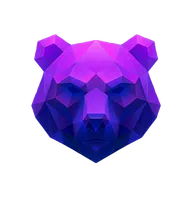 Logo Cybear — ours low-poly violet